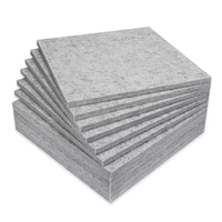 Panneaux acoustiques muraux personnalisés en PET 30 x 30 cm, feutre insonorisant en fibre de polyester pour la décoration intérieure de bureaux et studios