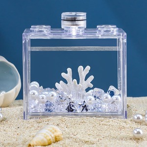 ตู้ปลาตั้งโต๊ะสำหรับปลากัดไทยขนาดเล็ก ปลาสวยงาม ตู้เลโก้แบบซ้อนได้ 6 ช่อง โปร่งใสสูง - Product Image 4