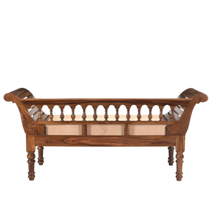 Elegante sillón Jodhpuri de madera, estilo Royal Deewan, con estructura de madera maciza, asiento cómodo y elegante, perfecto para sala de estar o salón moderno. - Product Image 2