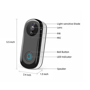 Tuya — visiophone intelligent avec télécommande, sonnette vidéo HD 1080p, détection de mouvement, interphone à longue portée, Wi-Fi sans fil, caméra