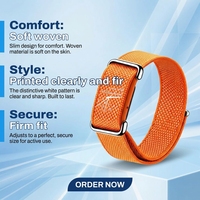 Bracelet de montre en silicone personnalisé avec motif d'horloge imprimé, bracelet en nylon tissé pour Fitbit Google Smartwatch, bracelet de remplacement