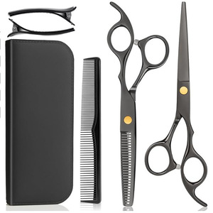 Hairdressing Scissors Set Stainless Steel Thinning Shears And Flat Shears With Comb And Clips For Hair Styling Tools - Product Image 1