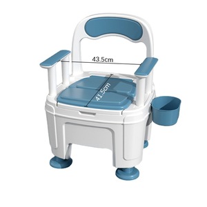 Asiento de inodoro portátil para adultos, ancianos, mujeres embarazadas, pacientes, frente abierto, antiolores, no eléctrico, 7 kg - Product Image 4