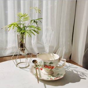 Stile europeo stile Vintage fantasia tazza da tè ristorante di lusso bordo oro Turkish tazza di caffè in <span class=keywords><strong>ceramica</strong></span> e piattino Set - Product Image 4