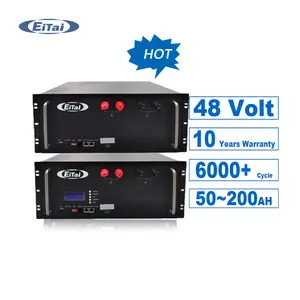 EITAI 48 V 51,2 V 100 Ah 200 Ah Rack-Zubehör-Kraftwerk Lithium-Solarbatterie für Zuhause für Energiespeichersystem