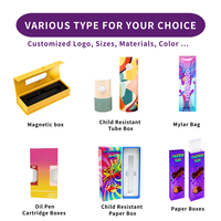 Logo personnalisé résistance aux enfants 0.5ml 1ml 2ml chariots vides jetables boîte d'emballage de cartouche de stylo avec insertion EVA