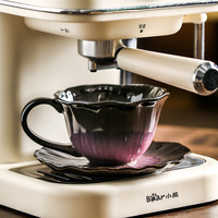 Tasses de voyage en céramique colorées sous glaçure, transformées au four, à haute esthétique, style américain, écologiques, pour la maison, le bureau et le thé de l'après-midi