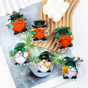 Trébol Verde de San Patricio, Hecho a Mano, Novedad de Noviembre, PVC, 6 cm, Hoja en Forma de Corazón, Patrick - Product Image 4