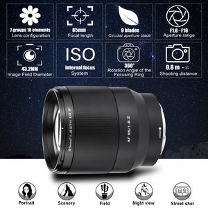 Objectif de caméra Viltrox 85mm F1.8 STM pour <span class=keywords><strong>Nikon</strong></span> <span class=keywords><strong>Z</strong></span> Mount Z5 Z50 Z6 Z6II Z7 II Full Frame Auto Focus Portrait Prime Lens Eyes Focus AF - Product Image 2
