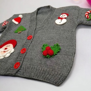 <span class=keywords><strong>Pull</strong></span> <span class=keywords><strong>de</strong></span> Noël personnalisé enfants Cardigan enfants vacances fête père noël pain d'épice homme modèles <span class=keywords><strong>de</strong></span> tricot garçon fille tricot fabricant - Product Image 4