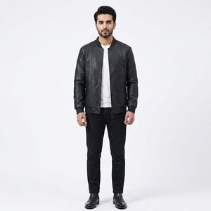 Chaqueta de Cuero para Hombre, Estilo Casual, de Alta Calidad, Cuero Vacuno Genuino, Venta en Línea - Product Image 1