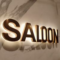 Letras de Canal LED Retroiluminadas y Frontalmente Iluminadas 3D de Alta Calidad al por Mayor, Letreros Acrílicos Impermeables para Exteriores, para Restaurantes, Bares y Tiendas