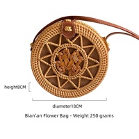 Sac à bandoulière rétro en paille pour femme, sac fourre-tout d'été en rotin tressé à la main, forme double seau, doublure en coton, style brise naturelle de plage