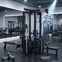 Système de fitness professionnel combiné 4 stations, équipement d'entraînement de force complet pour la maison et usage commercial