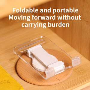 Support de téléphone de bureau Nuofan L72, nouvelle tendance, en acrylique imperméable, en bois de hêtre, rotatif à 360°, angle réglable, support en silicone - Product Image 4