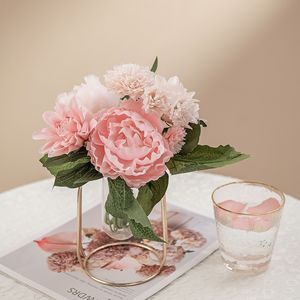 CallaFloral Ramo de Peonías Artificiales de Poliéster para Decoración de Interiores del Hogar y Arreglos de Boda - Product Image 1