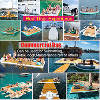 Usine Drop Stitch Gonflable Sea Dock Personnalisé Dock Flottant Bateau Pad Plate-Forme De Bain Pour L'extérieur