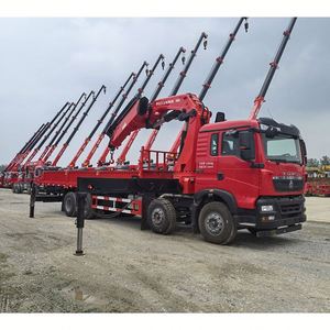 Camion grue articulée Sinotruk Ho Wo 8x4 16 tonnes pour la construction routière, levage et transport - Vente directe usine - Product Image 3