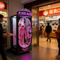 En gros, Machines d'arcade à monnayeur, type grue à pinces pour poupées, avec jeu de coupe de corde pour récolter les prix, modèle Pink Date Toy