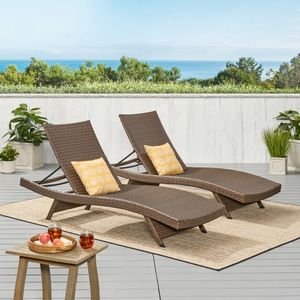 Chaise longue de plage Chaise longue en <span class=keywords><strong>osier</strong></span> Lit en rotin Chaise longue Chaises longues Piscine de <span class=keywords><strong>jardin</strong></span> Chaise longue extérieure pour piscine d'hôtel - Product Image 2