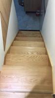 Marches d'escalier en chêne préfini avec bord arrondi