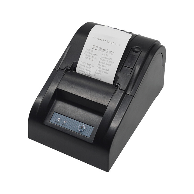 58mm RS232 POS Portable Thermal Printer Direct Receipt Barcode Android iOS Mobile Black White 203DPI Used Stock Serial Interface