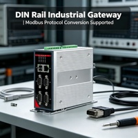 Gateway Industrial IoT 5G para Riel DIN, RS485, Modbus TCP, MQTT, Nodo Edge, Montaje de 35mm, Amplio Rango de Temperatura 40 a 75°C, DC 12-48V