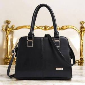Sac à bandoulière souple en similicuir pour femme avec pompon décoratif, deux bretelles, fermeture éclair, sac fourre-tout tendance pour le bureau et le quotidien - Product Image 2