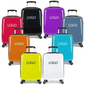 사용자 정의 로고 저렴한 여러 가지 빛깔의 작은 미니 Valise 아이 여행 트롤리 케이스 가방 Pc 지퍼 휴대 수하물 가방 바퀴에 설정