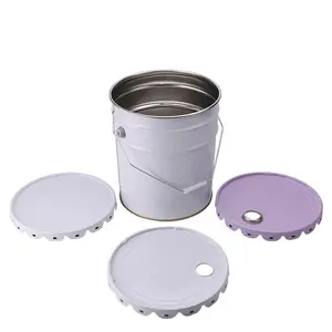 Groothandel Tin Emmer 20 Liter Verf Emmer Metalen Tin Emmers 5 Gallon Drum Deksel