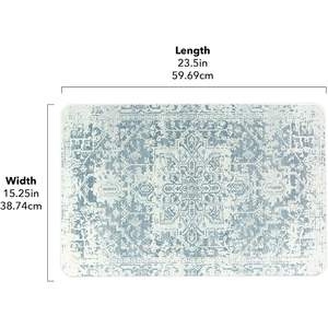 Tapis de bain Super Absorbant Modern Animals FloorPops Kilim Blue, séchage rapide, en diatomite, antidérapant avec support en caoutchouc, écologique pour la salle de bain - Product Image 5