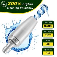 Buse turbo 1/4" à connexion rapide, accessoire pour nettoyeur haute pression 3600 PSI, 360° °   Buse rotative