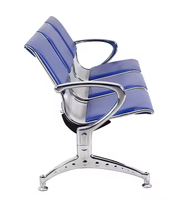 Eusokon EU-813 Chaise d'attente de haute qualité pour hôpital médical de luxe à 3 places avec matelas en PU certifié SGS Garantie 1 an