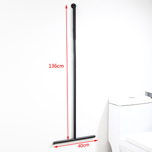 Grattoir de sol noir épaissi en aluminium et silicone avec manche doublé, écologique, pour salle de bain, vitres et fenêtres - Grande Vente - Product Image 6
