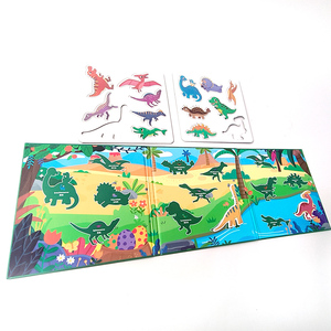 Livres d'autocollants magnétiques pour enfants <span class=keywords><strong>livre</strong></span> d'apprentissage de <span class=keywords><strong>dinosaure</strong></span> <span class=keywords><strong>livre</strong></span> d'écoute personnalisé pour bébé 3-6 ans jeu d'intelligence de jouet pour bébé - Product Image 4