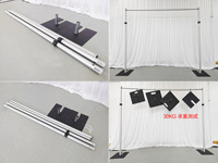 Poteau en alliage d'aluminium réglable direct d'usine chaude support de décorations de mariage professionnel portable pour drapé de salle de banquet