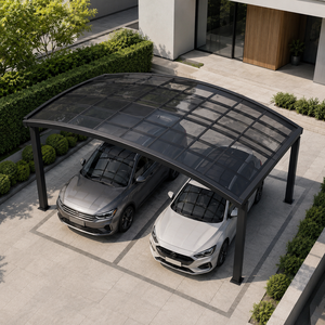 Auvent de balcon en alliage d'aluminium, abri pour 3 voitures, protection solaire en polycarbonate, abri pour voiture, Foshan Guangdong, commerce transfrontalier - Product Image 4