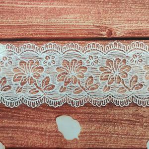 פוליאסטר לבן באיכות גבוהה 7 ס""מ סיבי חלב נטו גבול תחרה לקצץ למכירות - Product Image 2