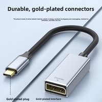 Câble adaptateur Type-C vers DP mâle/femelle 8K 60Hz pour ordinateur portable, téléphone portable, Macbook, ordinateur vers projecteur, téléviseur, moniteur, adaptateur USB C DP
