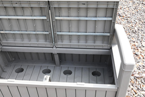 Backyard <strong>Garden</strong> Patio Weather-Proof Armchair <strong>Plastic</strong> Long <strong>Storage</strong> <strong>Bench</strong> 3 Seater Sofa <strong>Storage</strong> <strong>Bench</strong> Outdoor with <strong>Storage</strong> Box - Product Image 4