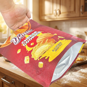 Compostable Zipper Stand up Bag Flat Bottom Digital Pouch Die <b>Cut</b> Aluminum Foil Smell Proof Snack Mylar Bags Factory Direct - Product Image 3