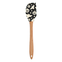 Halloween 12in/8in manche en bois spatule en silicone gâteau beurre spatules cuisine outils de cuisson grattoir en silicone pour mélange de crème