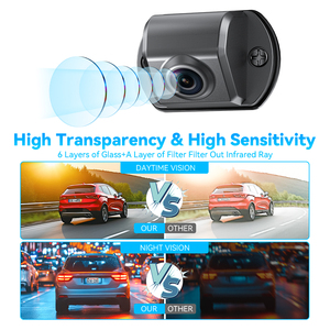170 °   Caméra de recul ultra grand angle pour <span class=keywords><strong>voiture</strong></span>, boîtier incurvé intégré, caméra de recul CVBS - Product Image 2