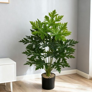 Plante artificielle Monstera, feuilles de papaye, 500g, décoration intérieure pour salon, balcon, arrangements de mariage - Product Image 4