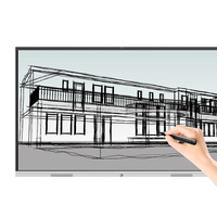 Tableau blanc interactif tout-en-un Weier YX-8602 de 86 pouces avec écran LCD, résolution 4K, stylet/tactile, noir