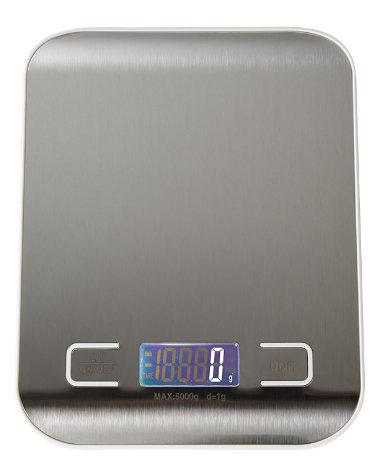 CLEVER Mini 5kg 10kg LCD Digital Kitchen Scale with Auto Shut Off Stainless Steel 1g Precision for Baking Weight Measuring