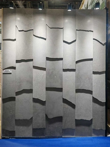 Panneaux <span class=keywords><strong>de</strong></span> pierre gris <span class=keywords><strong>champagne</strong></span> à effet artistique : Revêtement mural 3D <span class=keywords><strong>de</strong></span> luxe ciselé à la main pour murs d'accentuation - Product Image 1