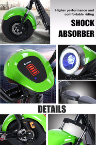 Vente en gros de scooter électrique Citycoco à pneus larges, avec absorption des chocs, <span class=keywords><strong>2</strong></span> batteries amovibles, 2000w 1500w 60v 12ah /20ah - Product Image 5