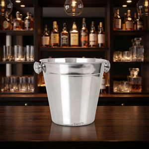 High Quality Sustainable Modern Stainless Steel Ice <b>Bucket</b> <b>Lid</b> Tongs Floral Pattern Durable 10L Capacity Home Bar Party Use - Product Image 3