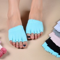 Chaussettes invisibles en nylon et coton à cinq doigts pour femme, pour l'avant-pied et la talon, automne/printemps/été